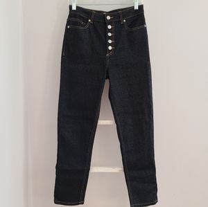 Urban Outfitters BDG size 28 button fly stairway black glitter high rise jeans